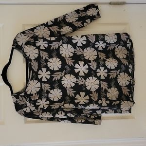 Lucky Brand top black & cream